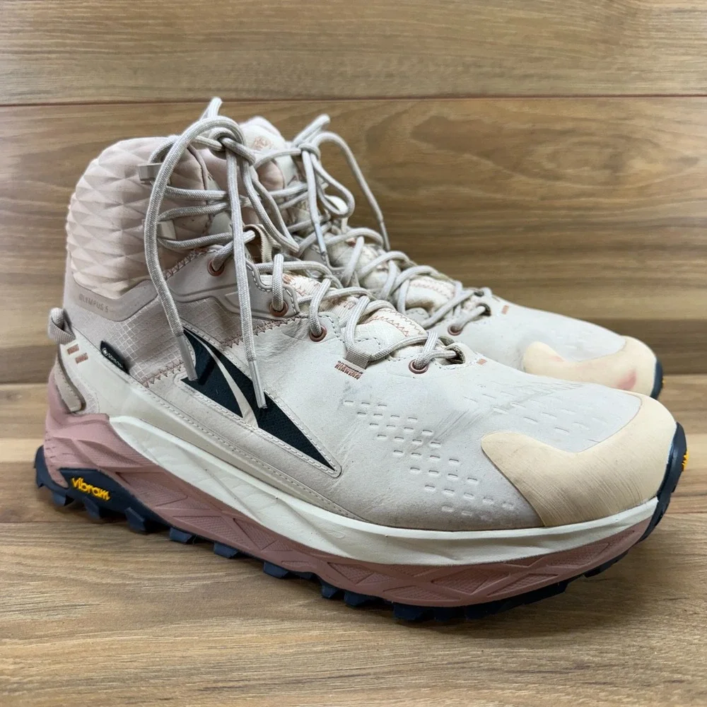 ALTRA Olympus 5 Mid Gore Tex Mens 11.5 Hiking Outdoor Vibram Megagrip Sand